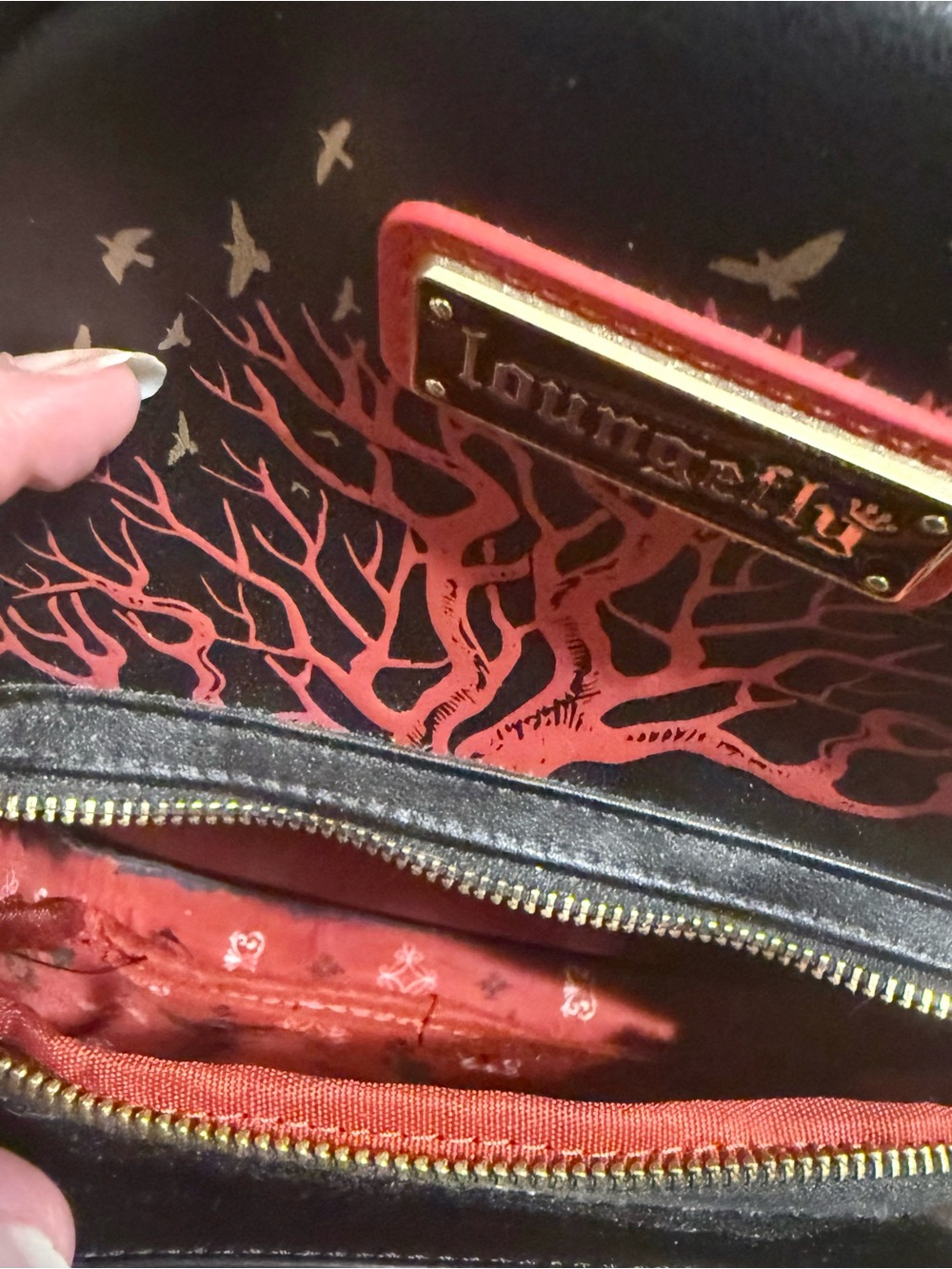 Loungefly Black & Red Poe Book Stack Mini Backpack - Picture 6 of 7